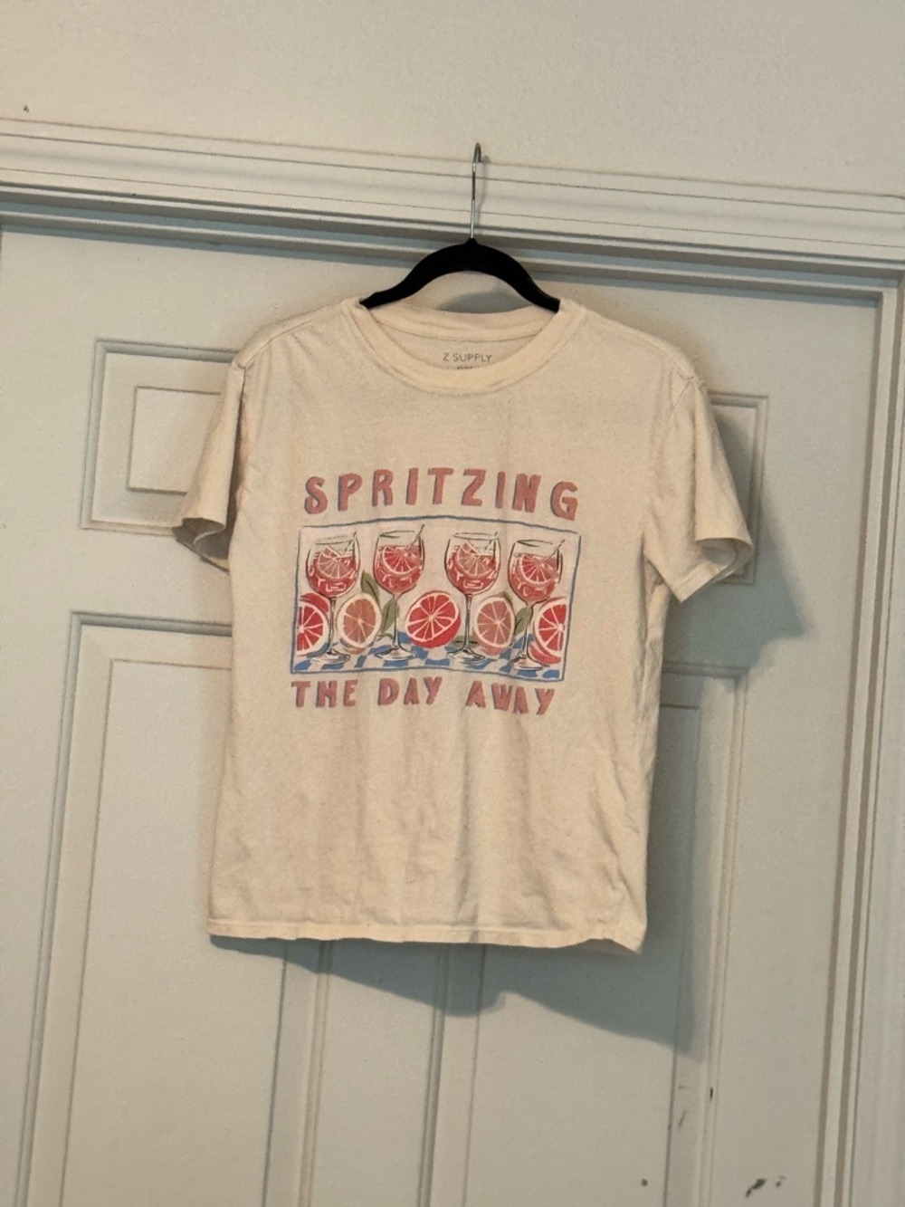 Z Supply Cream Graphic Tee - Spritzing the Day Away